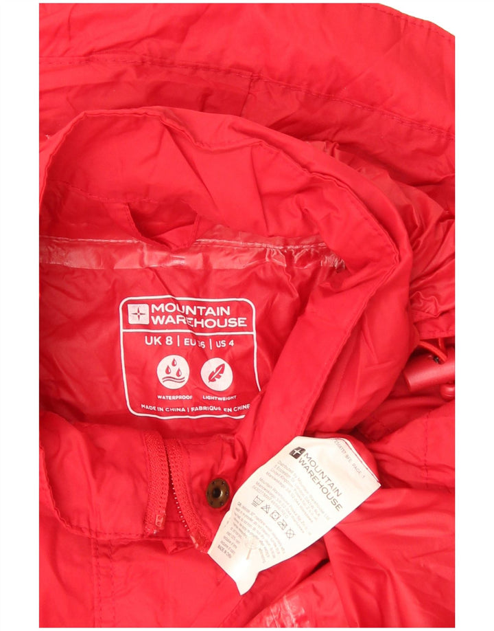 Mountain Warehouse Γυναικείο μπουφάν βροχής με κουκούλα UK 8 Small Red Nylon