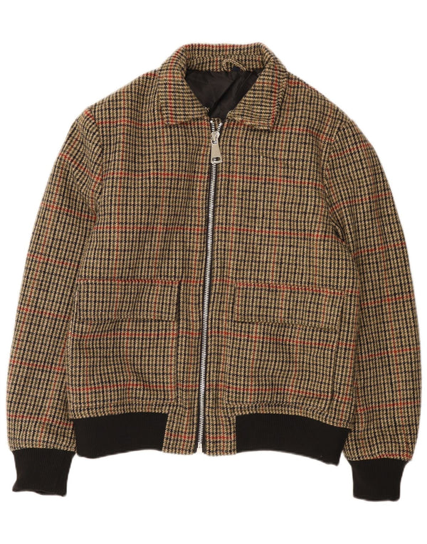 X-FEEL Ανδρικό μπουφάν UK 40 Large Brown Houndstooth Polyester