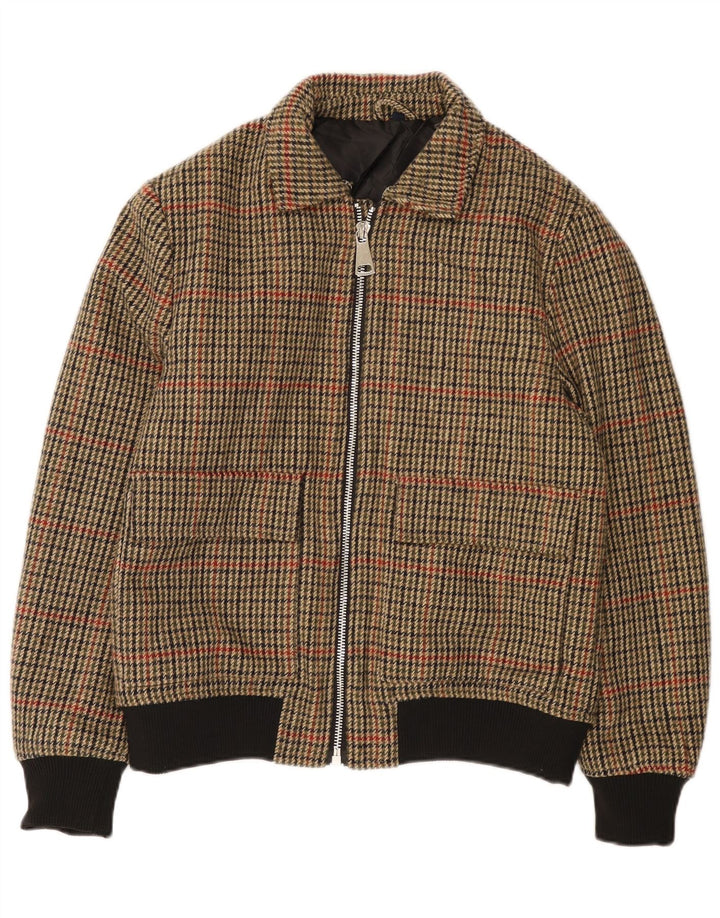 X-FEEL Ανδρικό μπουφάν UK 40 Large Brown Houndstooth Polyester