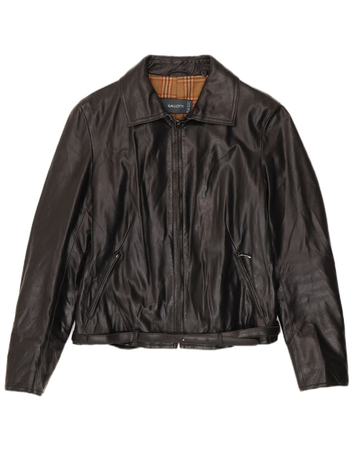 Gallotti Ανδρικό Δερμάτινο Μπουφάν IT 46 Small Black Leather