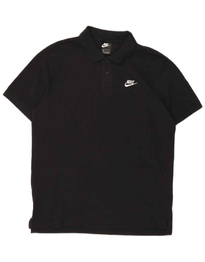 Ανδρικό μπλουζάκι πόλο Nike μεγάλο μαύρο βαμβακερό