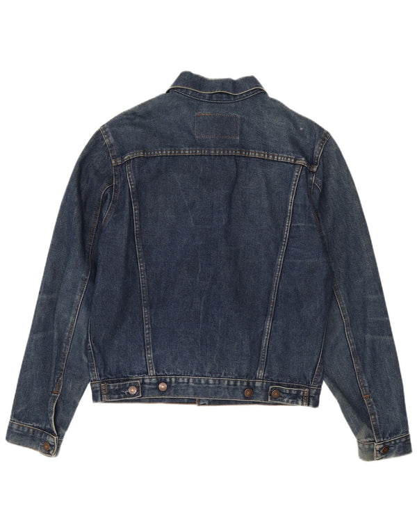 Vintage Ανδρικό Τζιν Μπουφάν UK 40 Large Navy Blue