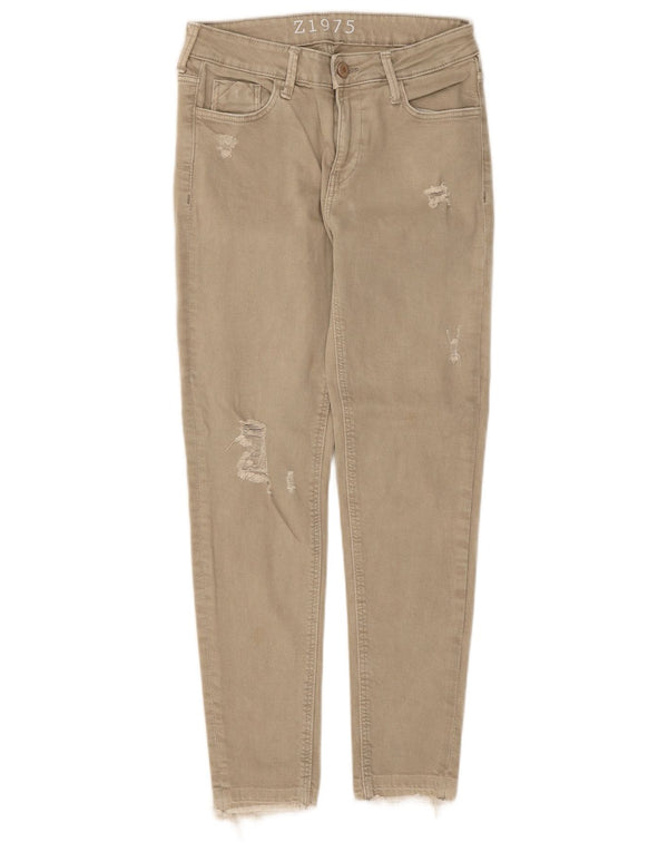 Zara Γυναικεία στενόχωρα τζιν EU 34 2XS W24 L25 Μπεζ βαμβακερό