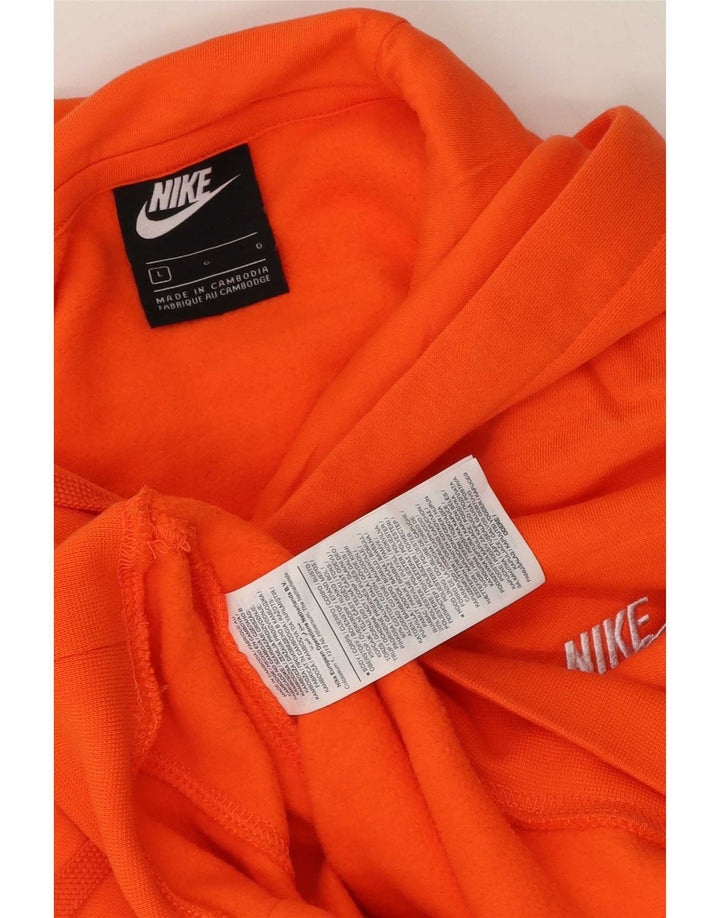 Ανδρικό κουκούλα Nike, μεγάλο πορτοκαλί βαμβακερό