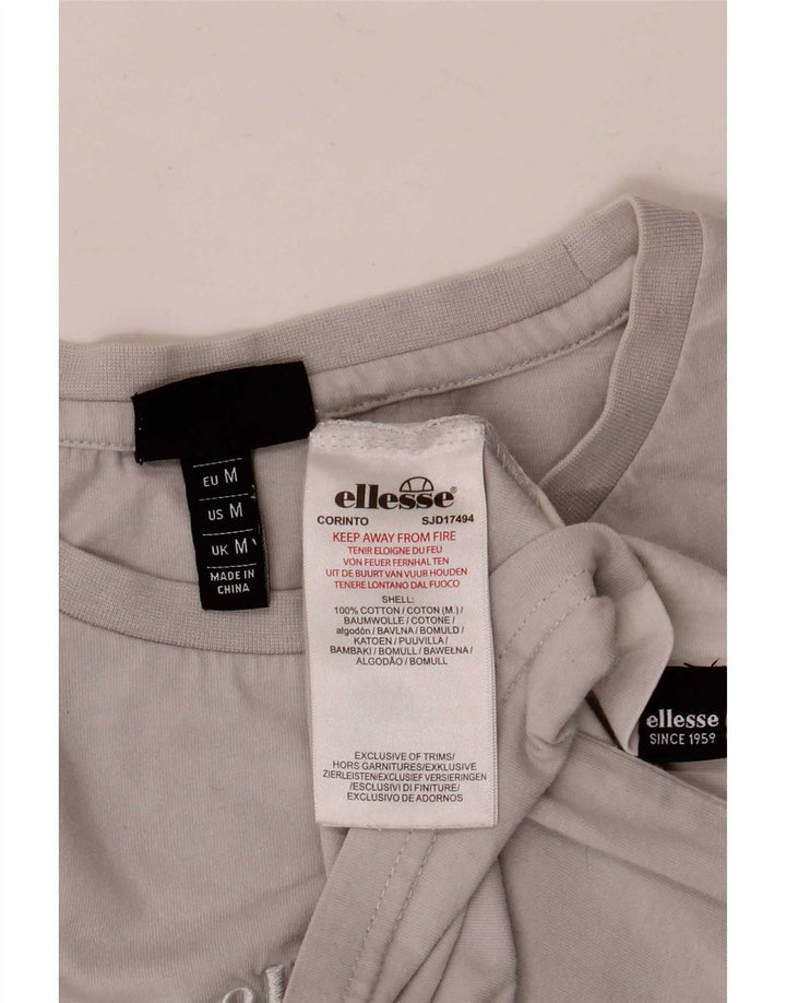 Ανδρικό γραφικό μπλουζάκι Ellesse Top Medium Grey Colourblock Βαμβακερό