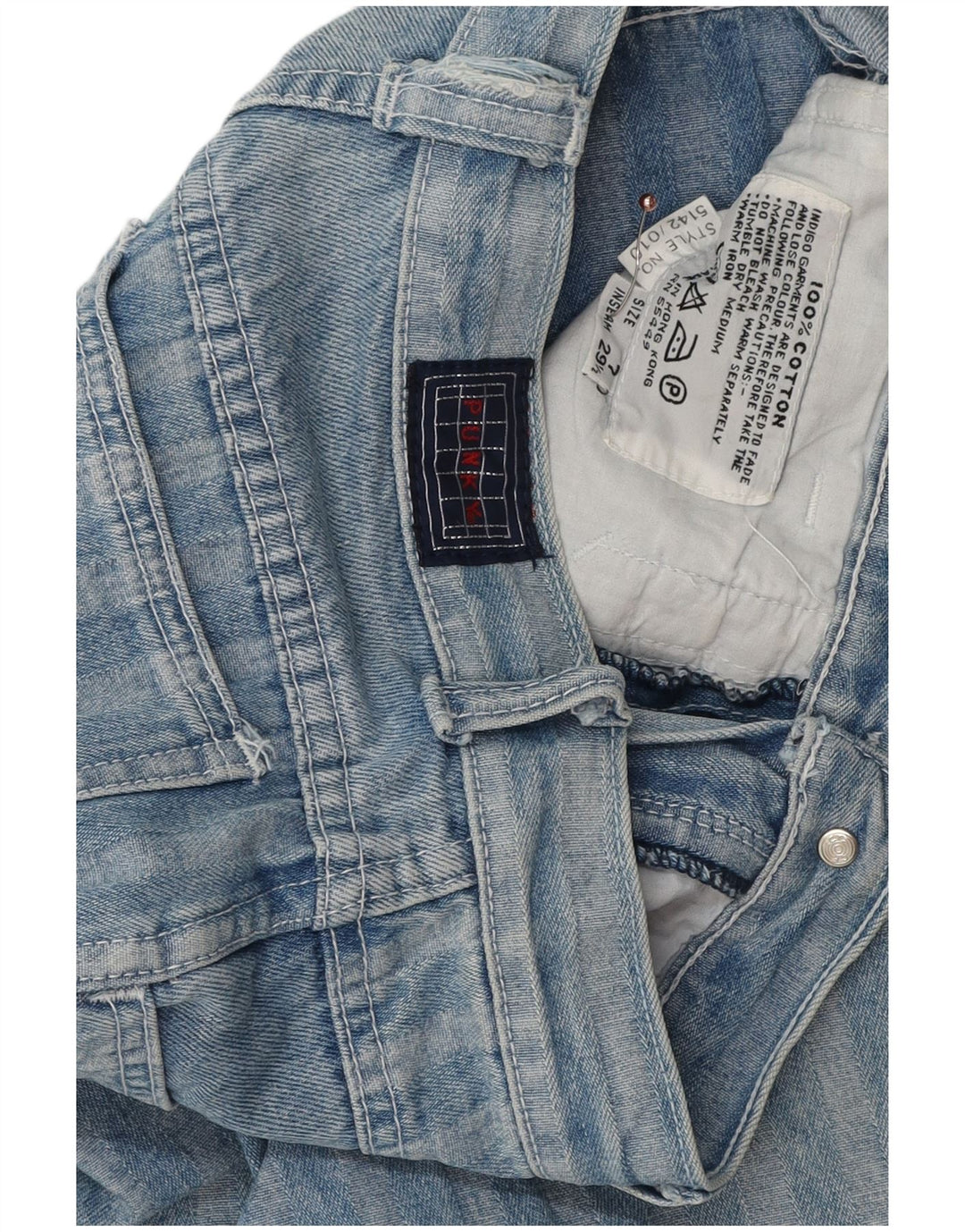 Vintage γυναικείο κωνικό τζιν W26 L29 Μπλε ριγέ βαμβακερό