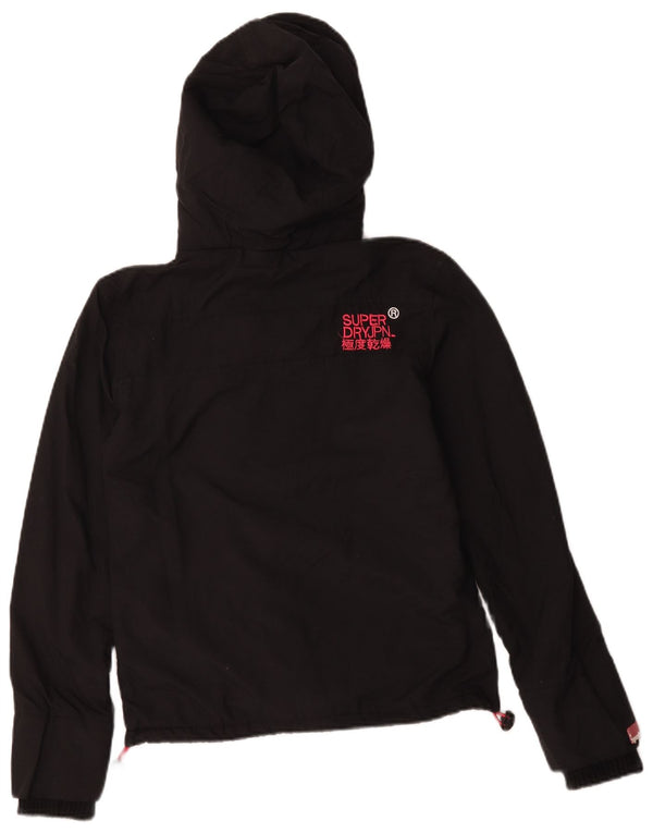 Superdry Γυναικείο Windcheater Hooded Windbreaker Jacket UK 6 XS Black