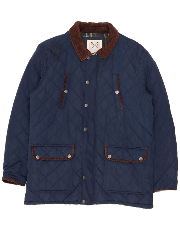 Ανδρικό καπιτονέ μπουφάν Crew Clothing UK 42 XL Navy Blue Polyester