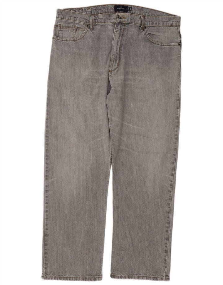 Ανδρικό τζιν Marks & Spencer Blue Harbor Straight W38 L29 Γκρι βαμβακερό