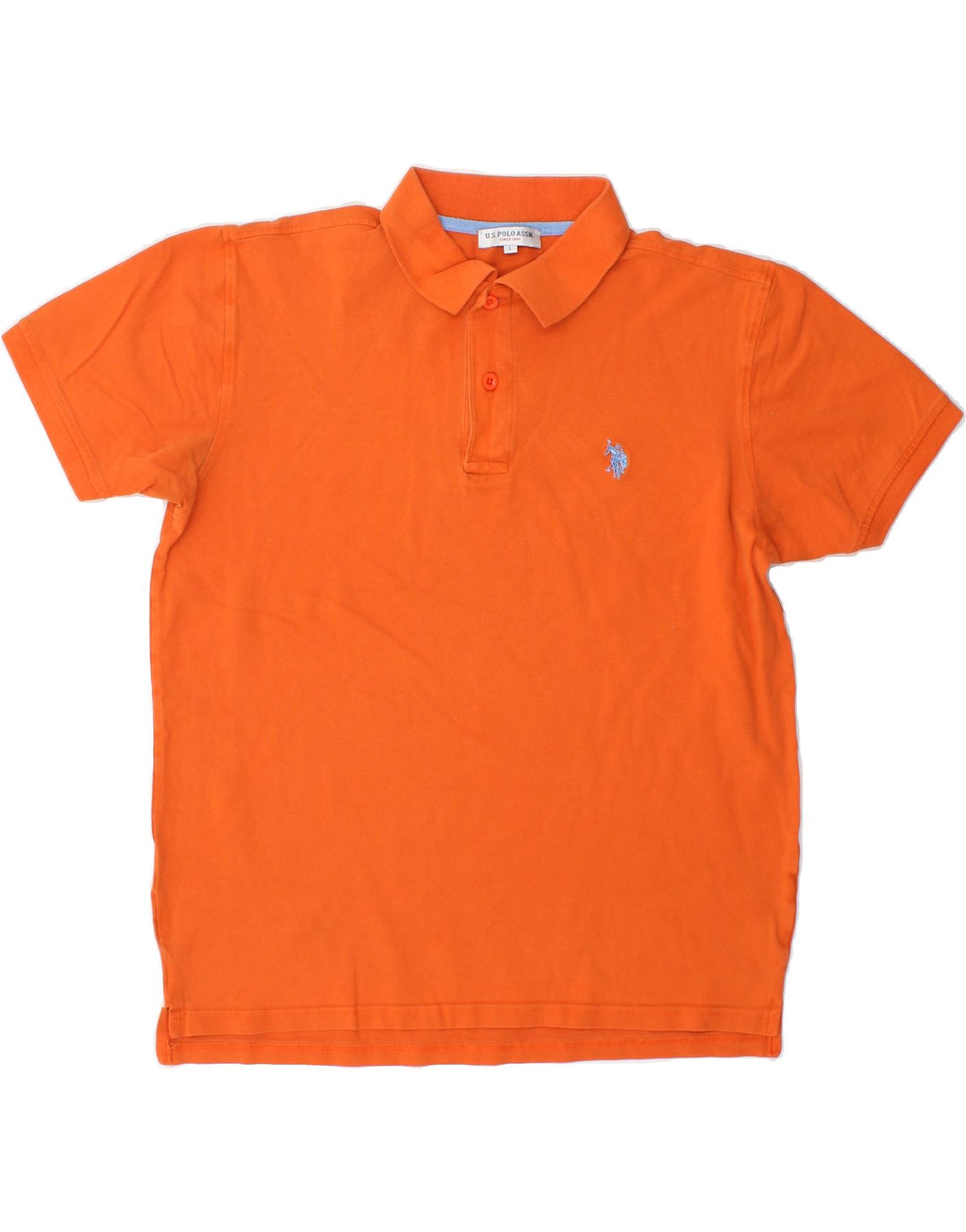 U.S. POLO ASSN. Mens Polo Shirt Large Orange Vintage U.S. Polo Assn. and Second-Hand U.S. Polo Assn. from Messina Hembry 