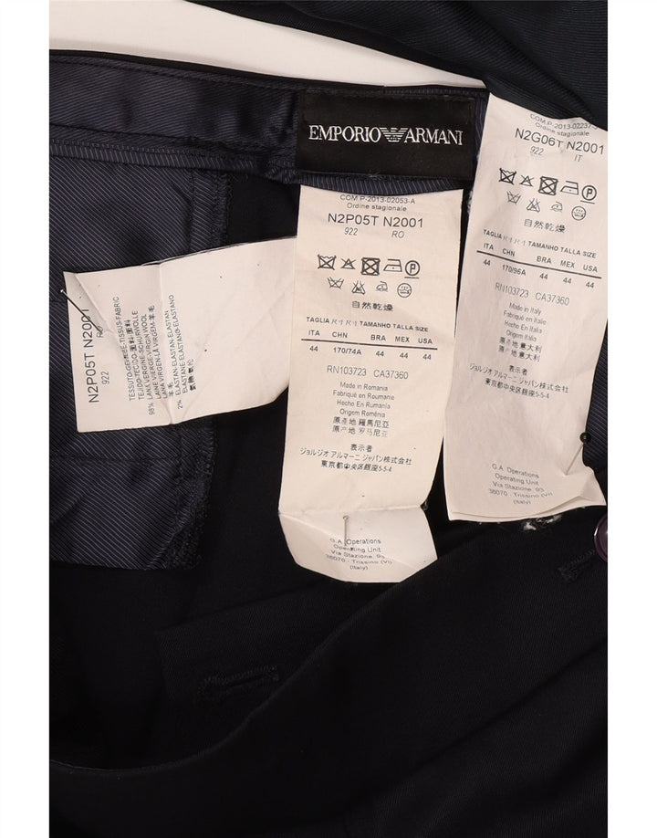 Emporio Armani γυναικεία φόρμα 2 κουμπιών IT 44 Medium W30 L30 Navy Blue