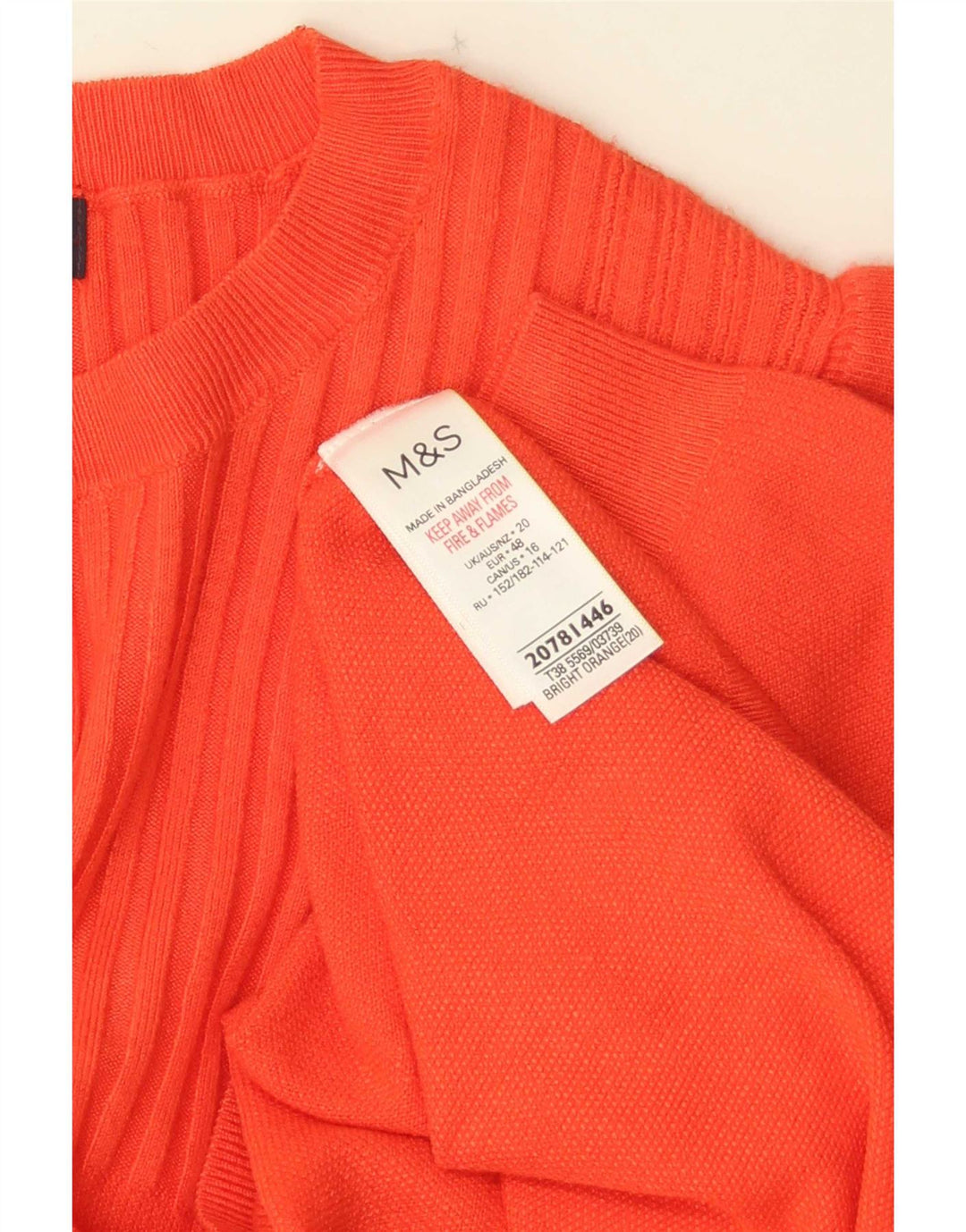 Marks & Spencer Γυναικεία Μπλούζα Τοπ UK 20 2XL Πορτοκαλί βισκόζη