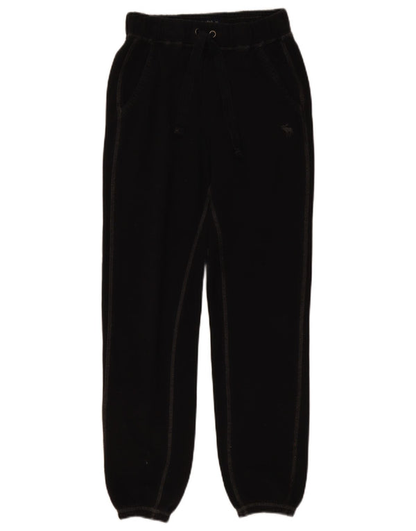 Abercrombie & Fitch γυναικεία αθλητική φόρμα παντελόνια Joggers UK 4 XS μαύρο βαμβακερό