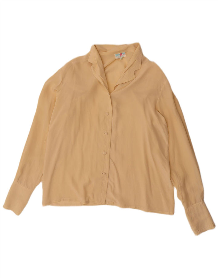 Γυναικείο πουκάμισο μπαλόνι μπλούζα EU 38 Medium Beige Silk