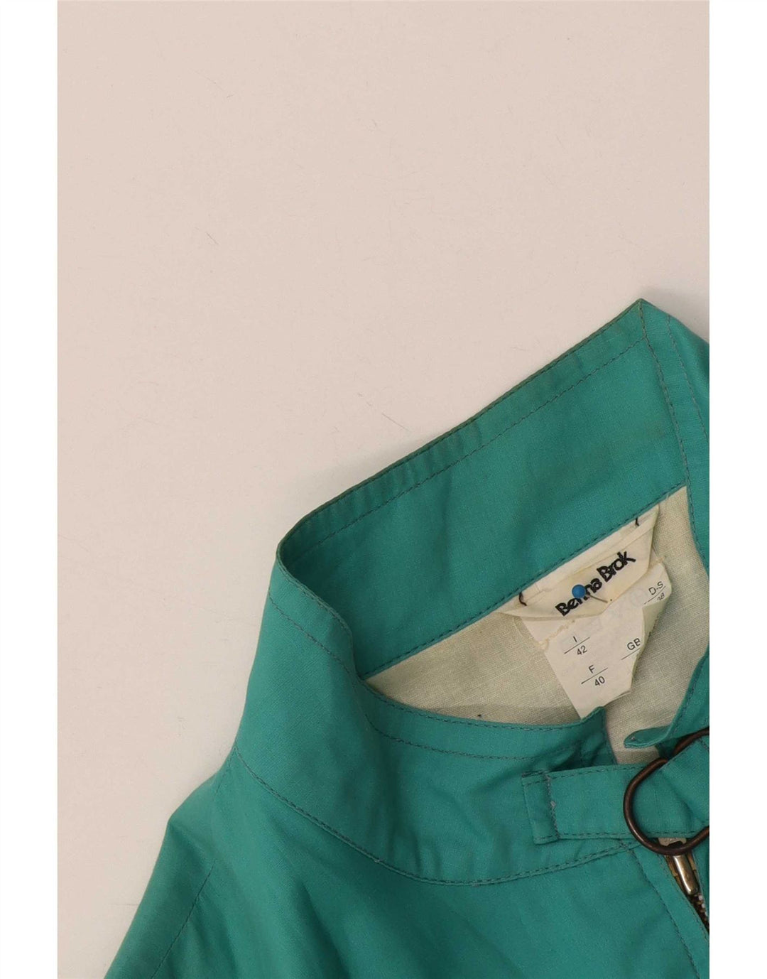 Vintage Γυναικείο Bomber Jacket UK 12 Medium Turquoise Colourblock Polyester