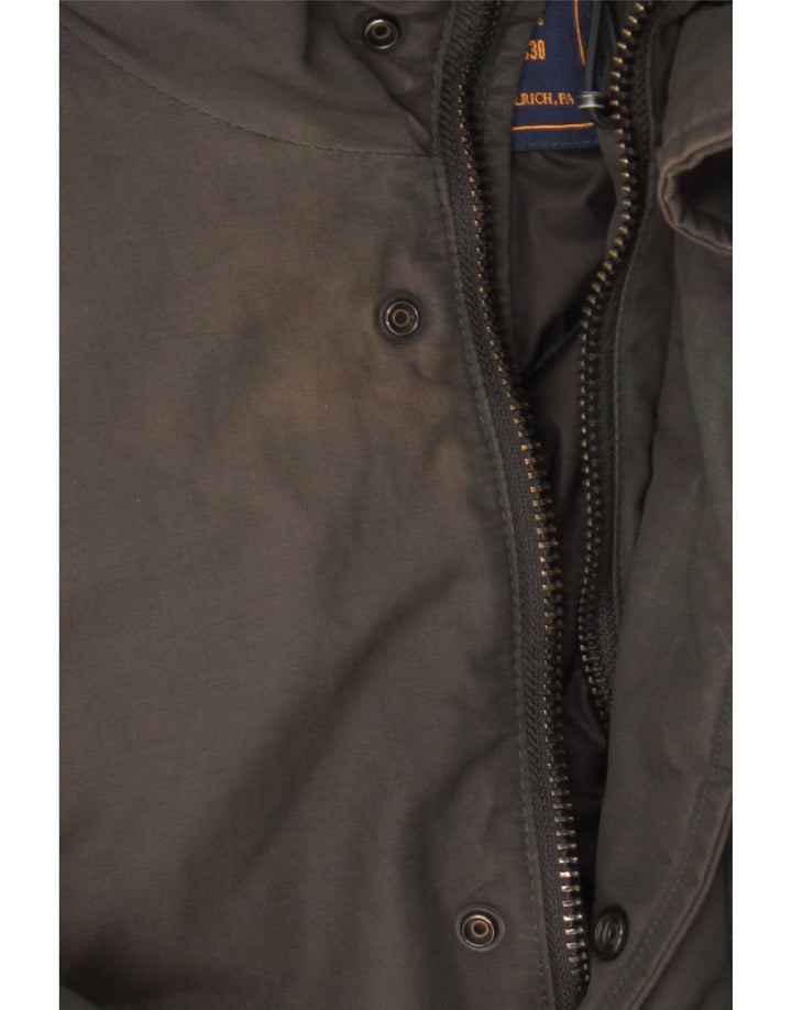 Woolrich Ανδρικό παλτό με κουκούλα UK 36 Small Grey Cotton