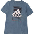 Ανδρικό γραφικό T-Shirt Adidas Top Medium Blue