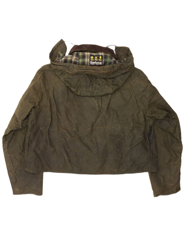 Μπουφάν Barbour Mens Spey Hooded Waxed Cotton Jacket 40 Large Khaki Cotton