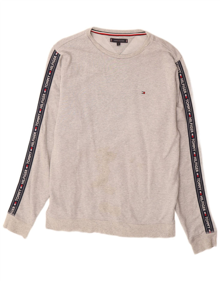 Ανδρικό γραφικό φούτερ Tommy Hilfiger Jumper XL Γκρι Colourblock Βαμβακερό