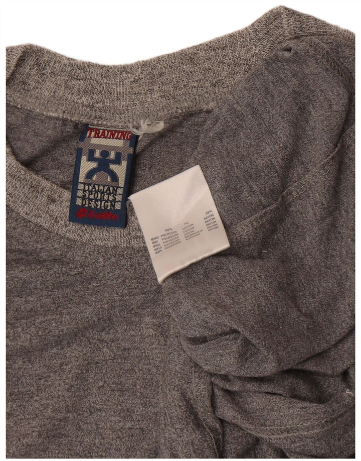 Ανδρικό γραφικό T-Shirt LOTTO Top XL με γκρι φλύκταινες πολυεστέρα
