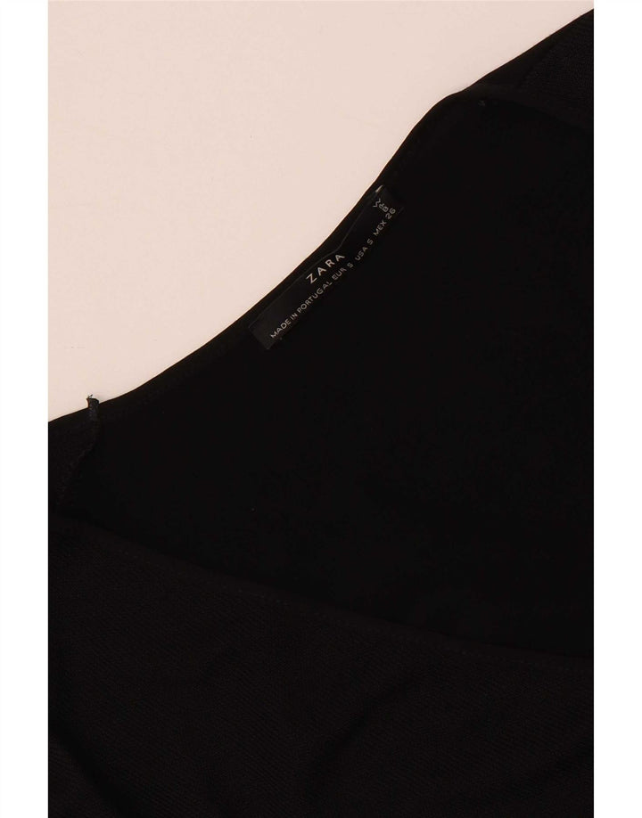Zara Γυναικείο τοπ μακρυμάνικο UK 10 Small Black