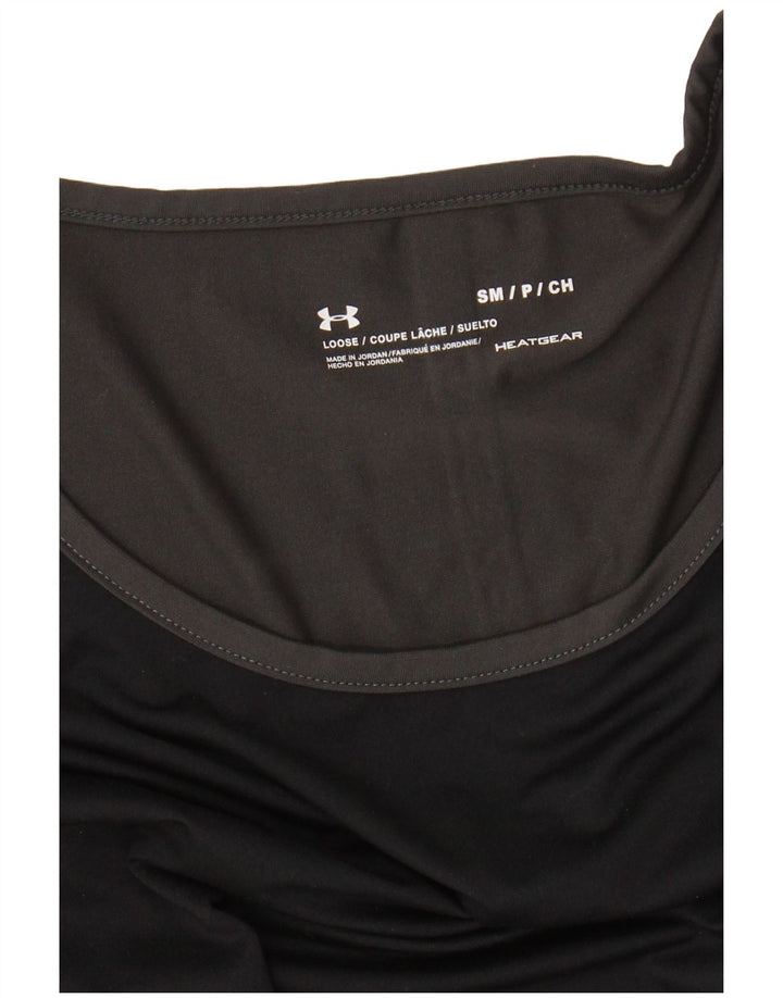Γυναικείο μπλουζάκι UNDER Armour Heat Gear T-shirt Top 10 UK Small Black Colourblock