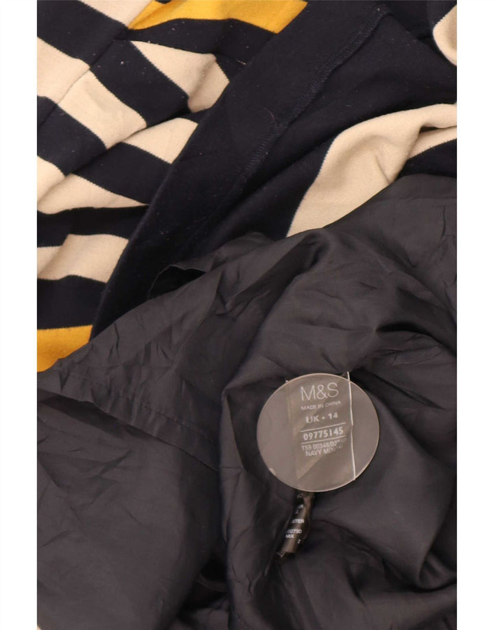 Γυναικείο φόρεμα με θήκη Marks & Spencer UK 14 Medium Navy Blue ριγέ
