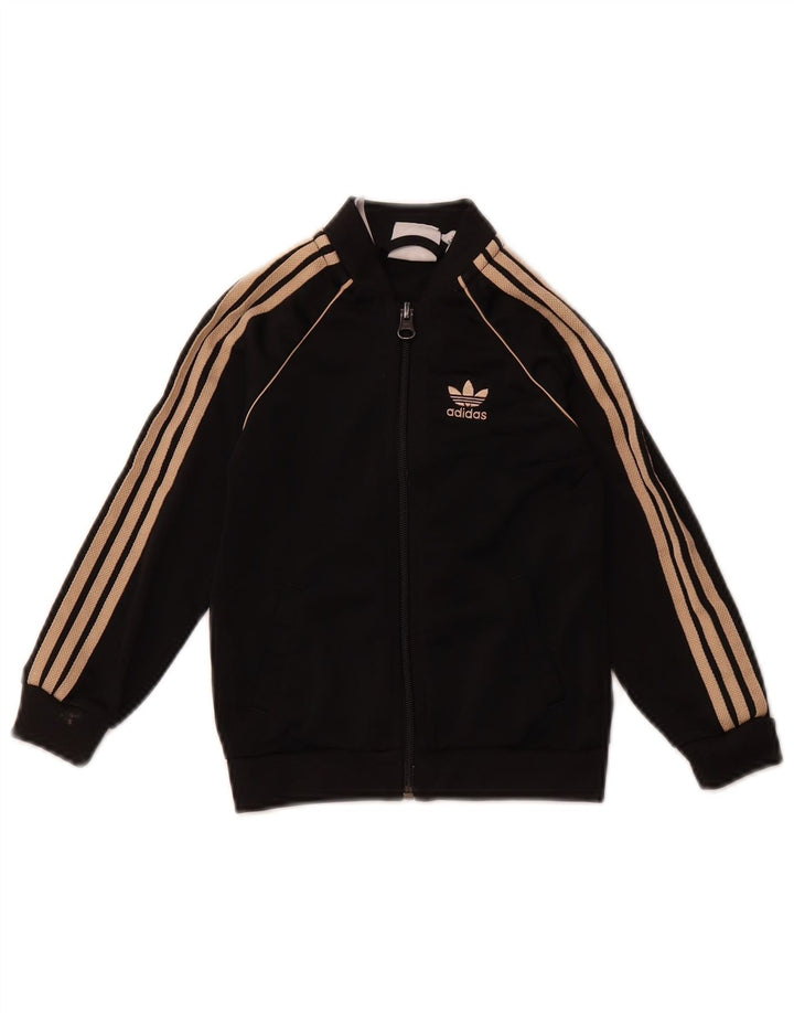ADIDAS Boys αθλητική φόρμα Top Jacket 2-3 Years Black Polyester