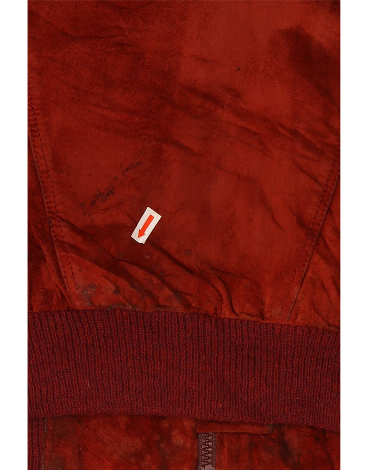VINTAGE Womens Bomber Jacket UK 16 Large Red