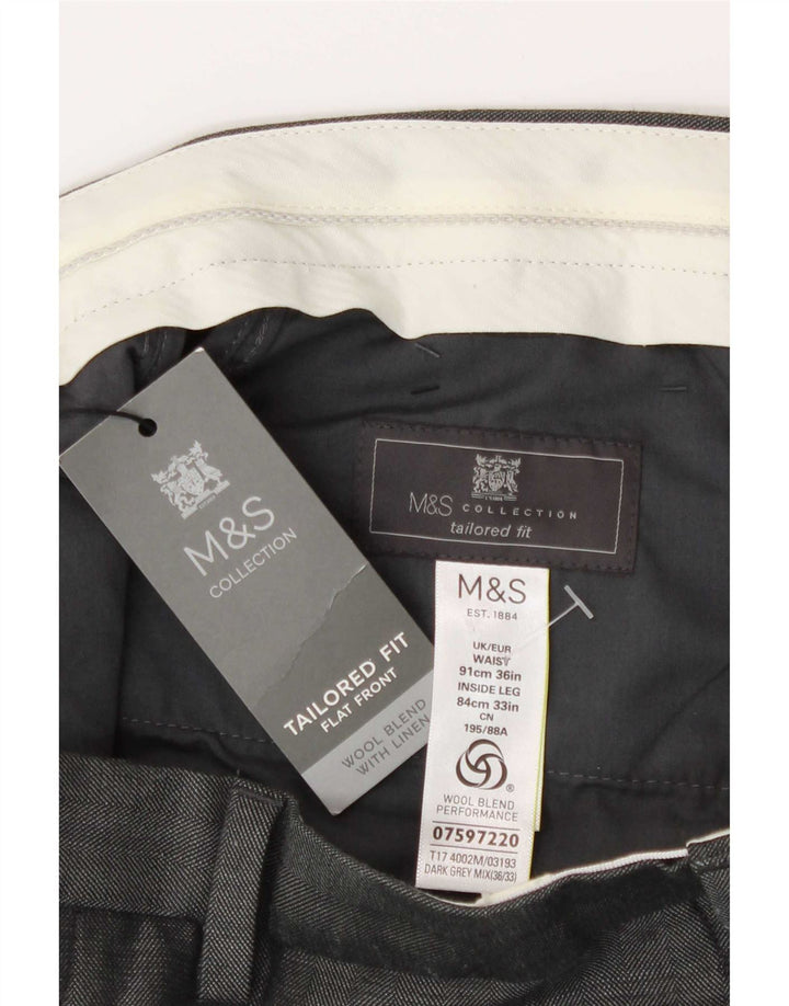 Marks & Spencer Ανδρικό ίσιο παντελόνι W36 L33 Γκρι