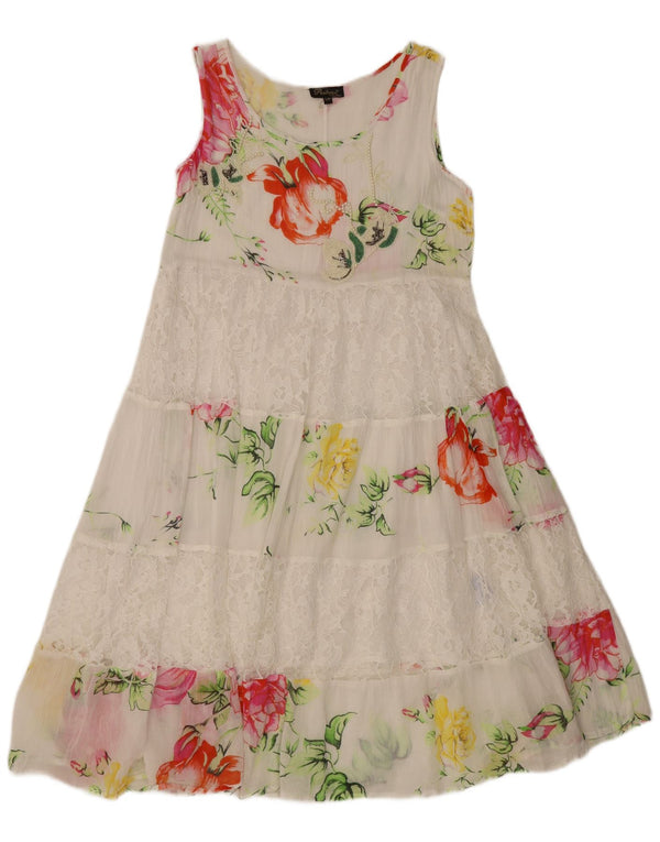 Positano από Jean Paul Γυναικείο φόρεμα σε επίπεδα UK 10 Small White Floral