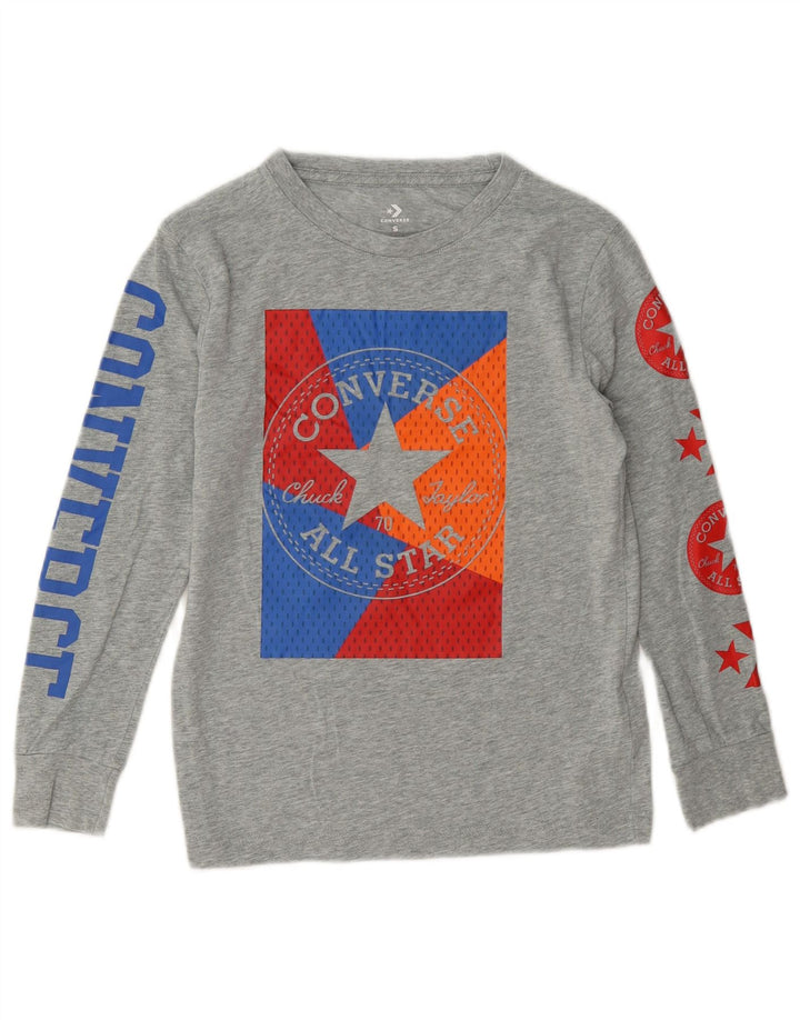 Converse Boys Graphic Top Μακρυμάνικο 8-9 ετών Μικρό Γκρι Βαμβακερό