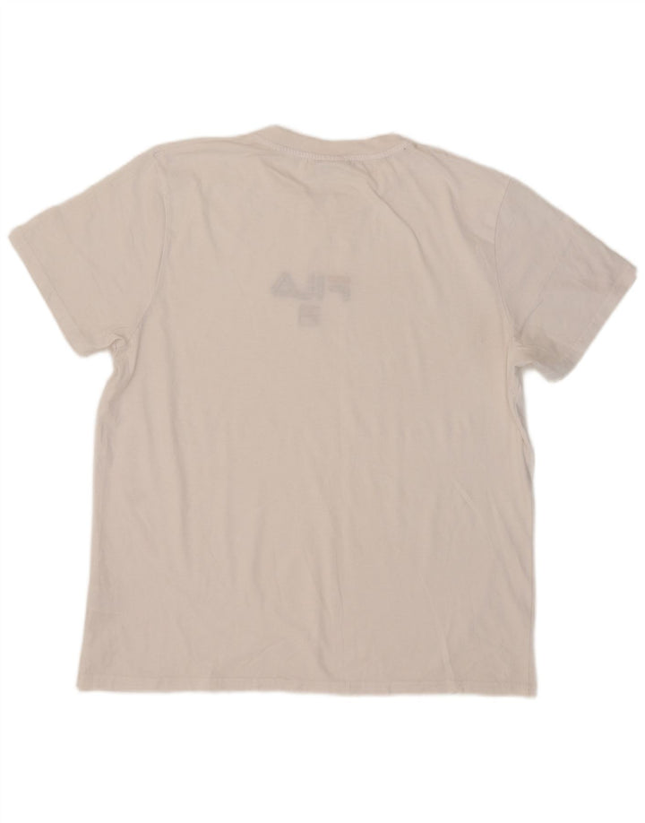 Ανδρικό γραφικό T-Shirt Fila Top XL Λευκό βαμβακερό