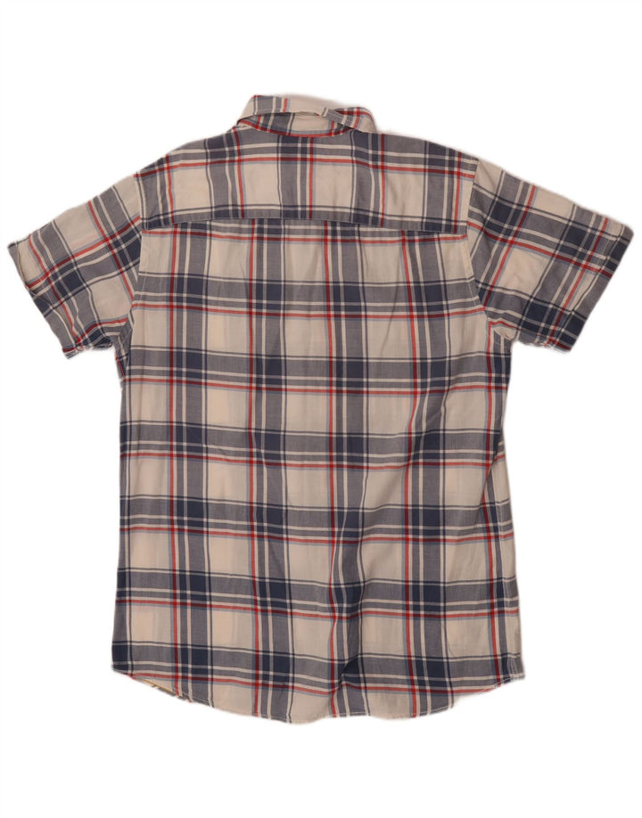 Jack & Jones Ανδρικό κοντομάνικο πουκάμισο μεγάλο μπλε καρό