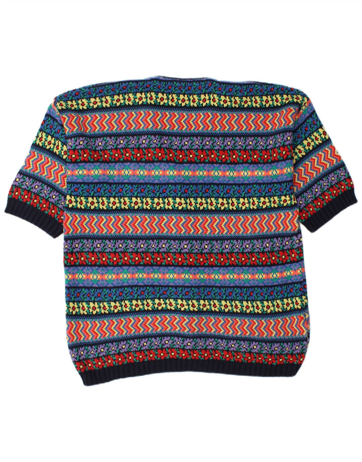 Vintage Γυναικείο Oversized Ζακέτα UK 16 Μεγάλο Πολύχρωμο