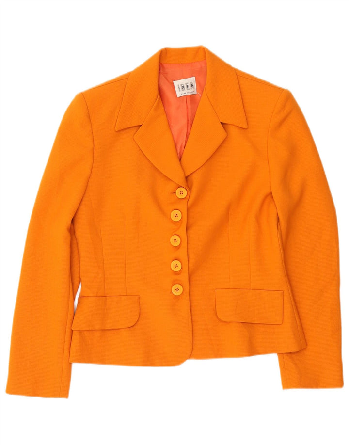 Vintage Γυναικείο Μπουφάν Blazer με 5 Κουμπιά IT 42 Μεσαίο Πορτοκαλί Πολυεστέρας