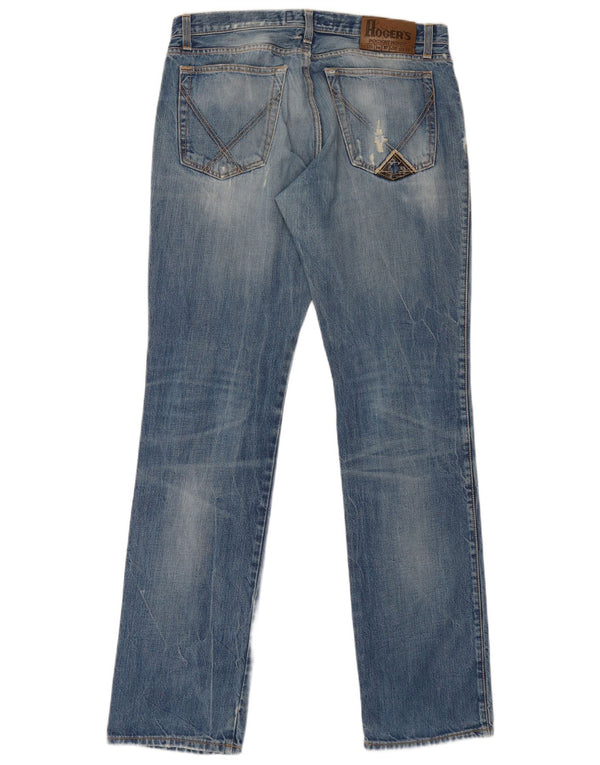 Ανδρικό Roy Rogers Distressed Straight Jeans W34 L36 Blue Cotton