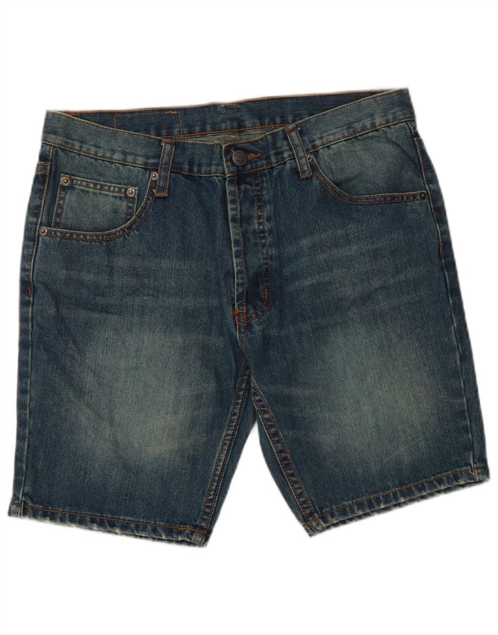 CHEAP MONDAY Mens Denim Shorts W30 Medium Blue Cotton