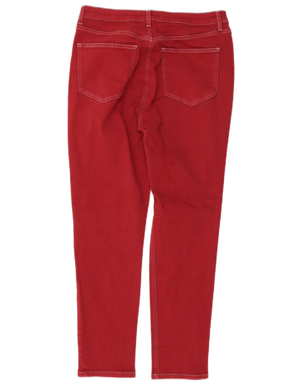 MINT VELVET Γυναικείο Slim Jeans UK 14 Large W32 L26 Red Cotton