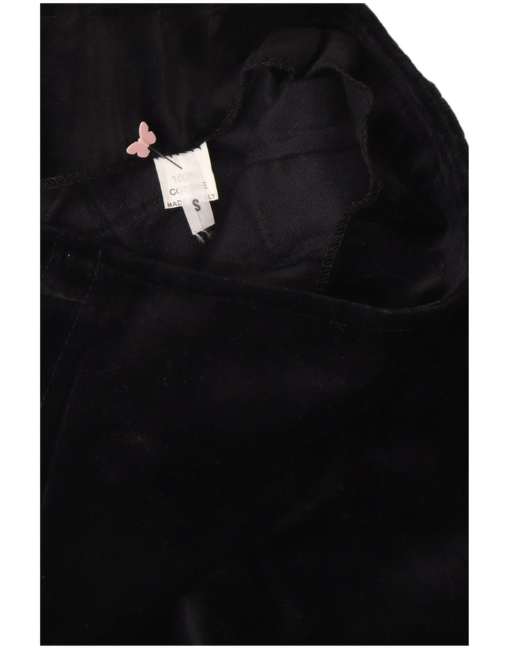 VINTAGE Γυναικεία Pencil Φούστα Μικρή W24 Μαύρη Βαμβακερή