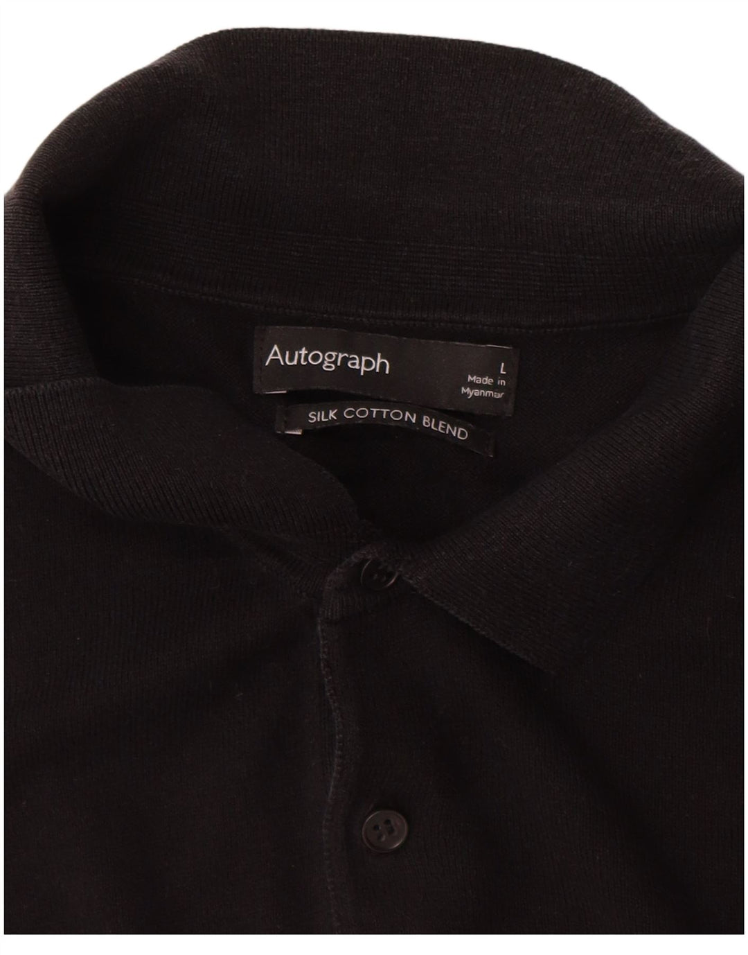 Marks & Spencer Ανδρικό πουλόβερ Polo Large Μαύρο