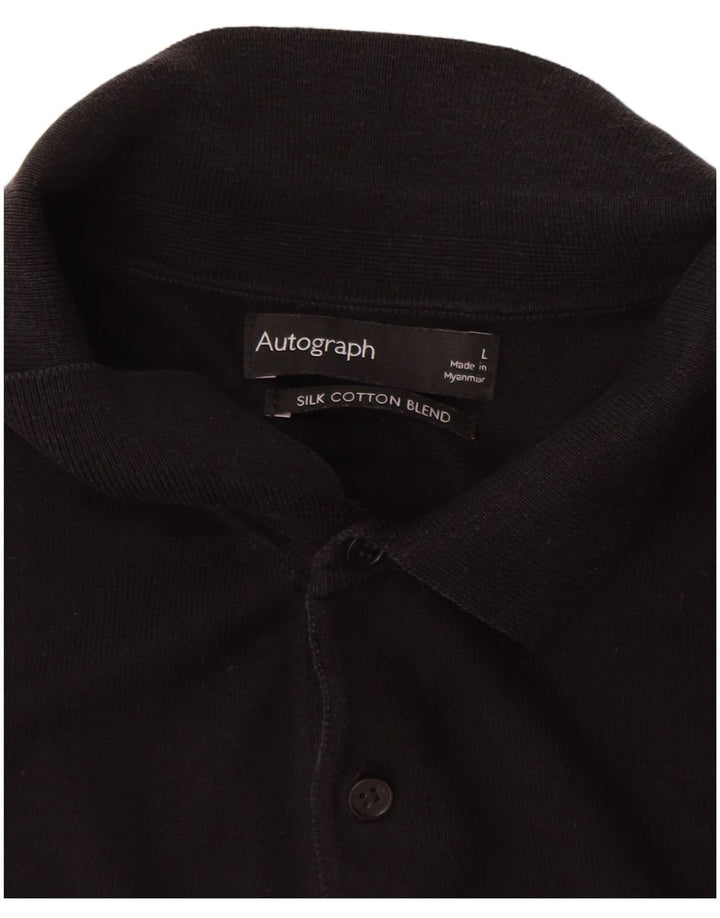 Marks & Spencer Ανδρικό πουλόβερ Polo Large Μαύρο