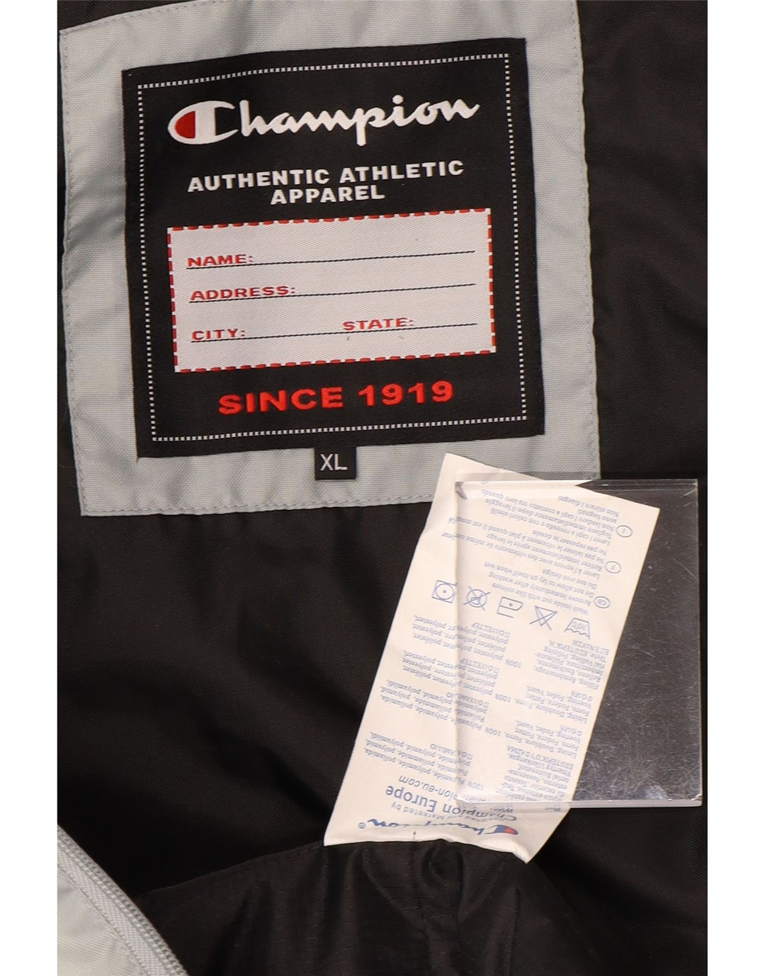 Ανδρικό μπουφάν με κουκούλα CHAMPION UK 42 XL Blue Polyamide