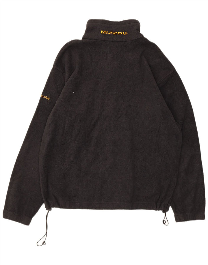 Columbia Mens Mizzou Fleece Jacket UK 40 Large Black Polyester