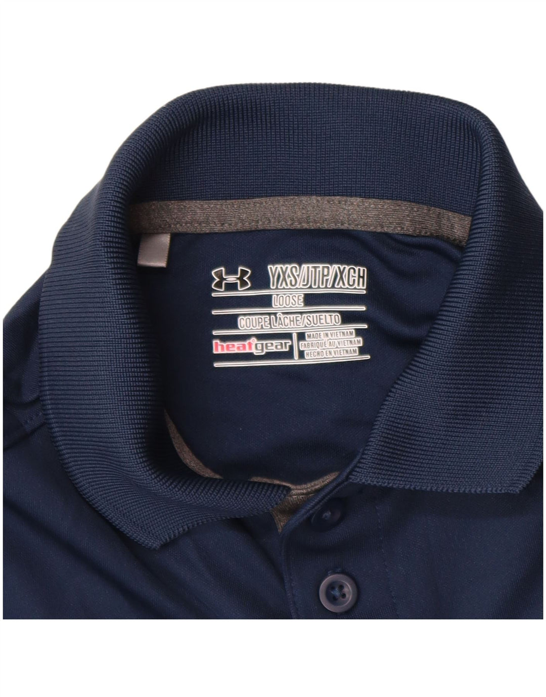 UNDER Armor Boys Heat Gear Polo πουκάμισο 6-7 ετών XS Navy Blue