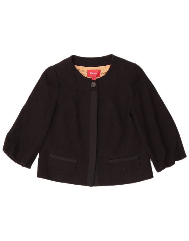 Monsoon Γυναικείο μπουφάν Bolero 3/4 Sleeve UK 10 Small Black Wool