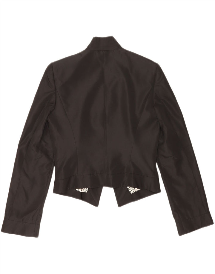 Gianfranco Ferre Γυναικείο Open Blazer Jacket UK 10 Small Black Acetate