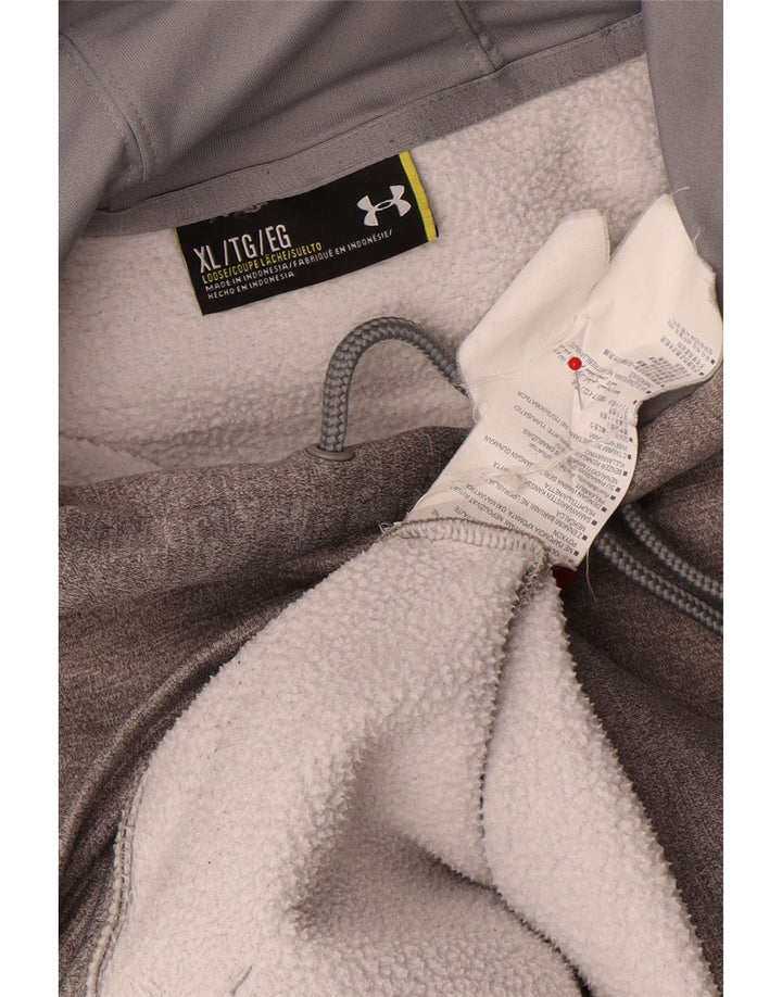 Under Armour Mens Graphic Hoodie Jumper XL Grey Polyester