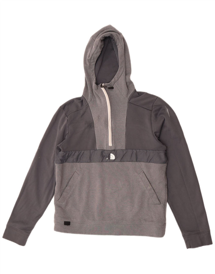 Ανδρικό φούτερ με φερμουάρ North Face, μεσαίο γκρι πολυεστέρας