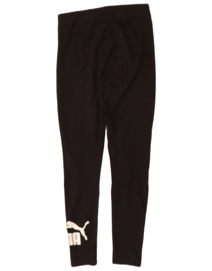 PUMA Womens Graphic Leggings UK 12 Medium  Black